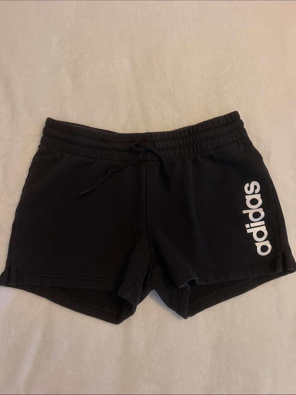 adidas Black Women's Logo Knit Athletic Shorts
